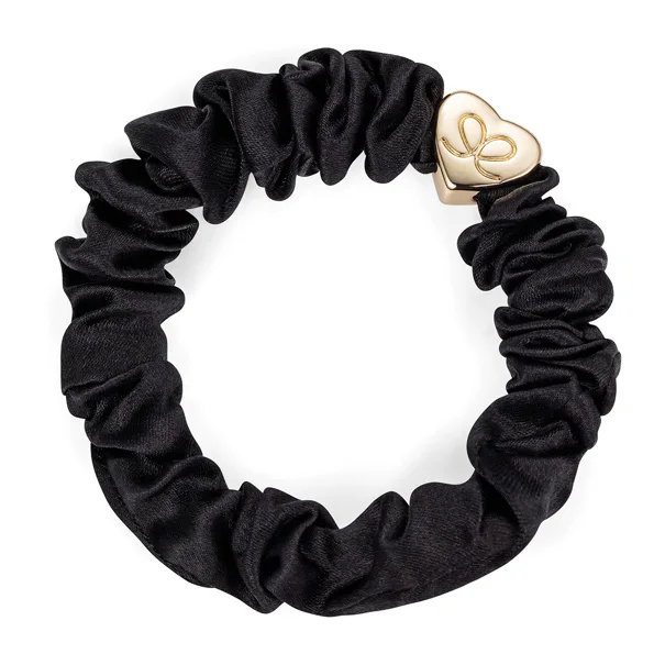 By Eloise London Silk Scrunchie Gold Heart Hajgumi nőknek