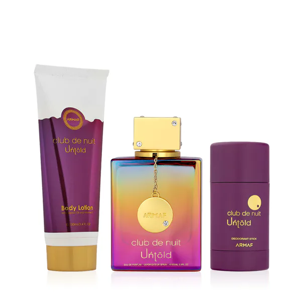Armaf Club de Nuit Untold szett Parfümvíz 105 ml + Dezodor 75 g + Testápoló tej 100 ml