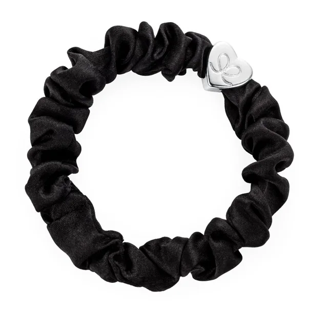 By Eloise London Silk Scrunchie Silver Heart Hajgumi nőknek