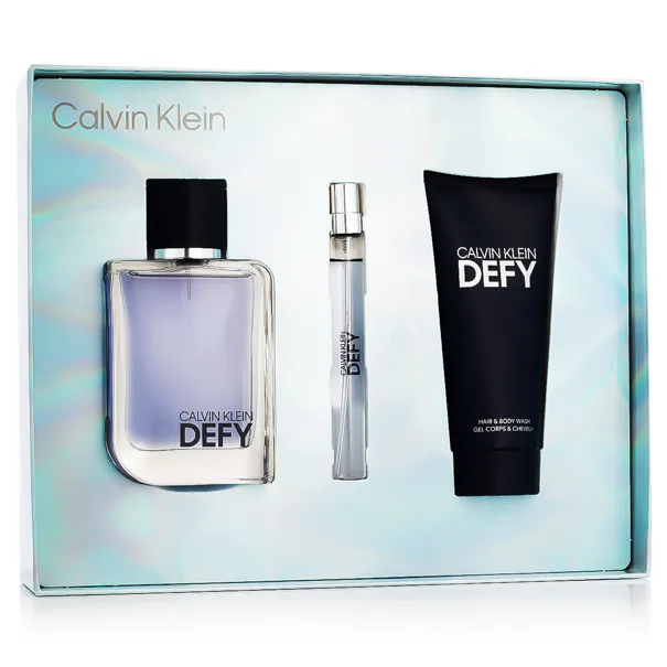 Calvin Klein Defy szett férfiaknak Eau de Toilette 100 ml + Eau de Toilette 10 ml + Tusfürdő 100 ml