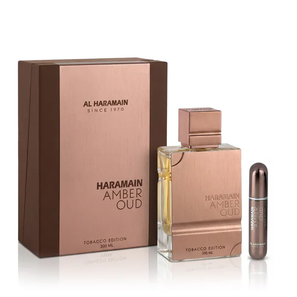 Al Haramain Amber Oud Tobacco Edition szett Parfümvíz 200 ml + Újratölthető flakon