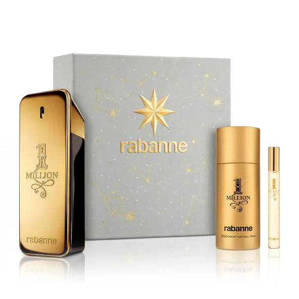 Paco Rabanne 1 Million Ajándékcsomagok eau de toilette 100 ml + dezodor 150 ml + eau de toilette 10