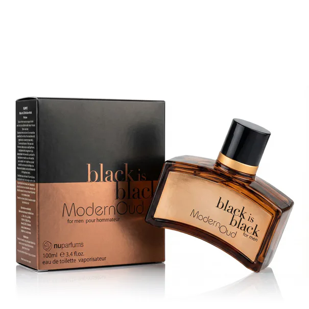 Nuparfums Black Is Black Modern Oud Eau de Toilette férfiaknak 100 ml