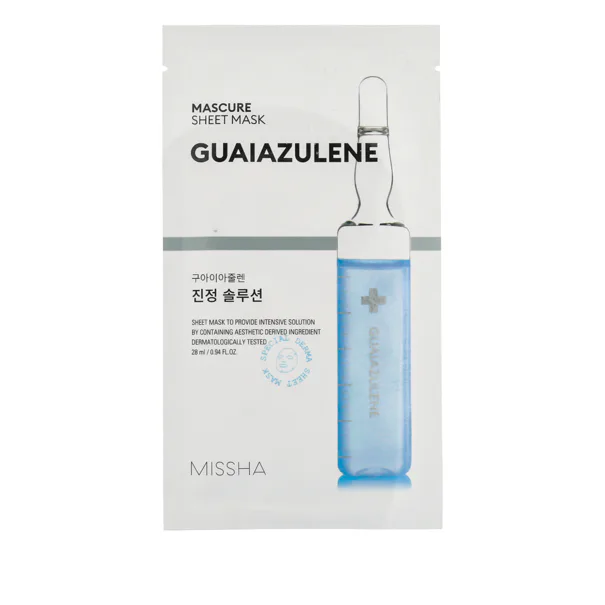Missha - Mascure Guaiazulene Sheet Mask - Soothing Face Mask - 28ml