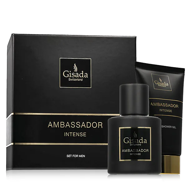Gisada Ambassador Intense szett férfiaknak Eau de Parfum 50 ml + Tusfürdő 100 ml