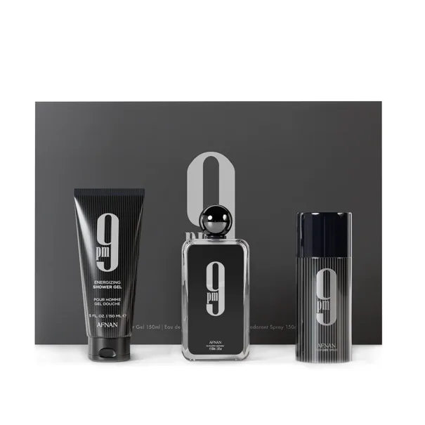 Afnan 9pm Ajándékcsomagok eau de parfum 100 ml + tusfürdő 150 ml + dezodor 150 ml