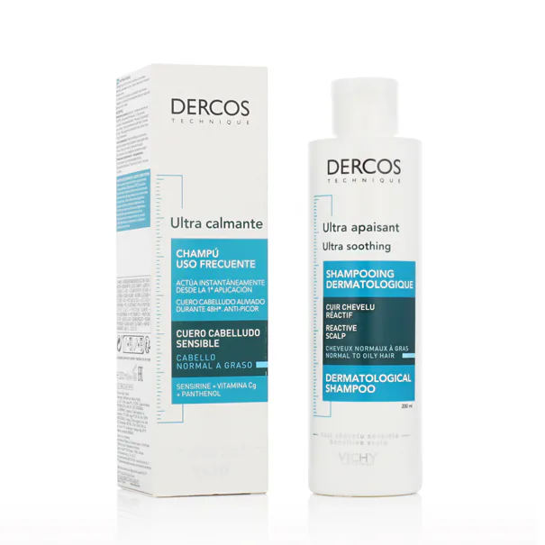Vichy Dercos Ultra Soothing Dermatological Shampoo For Normal To Oily Hair 200 ml